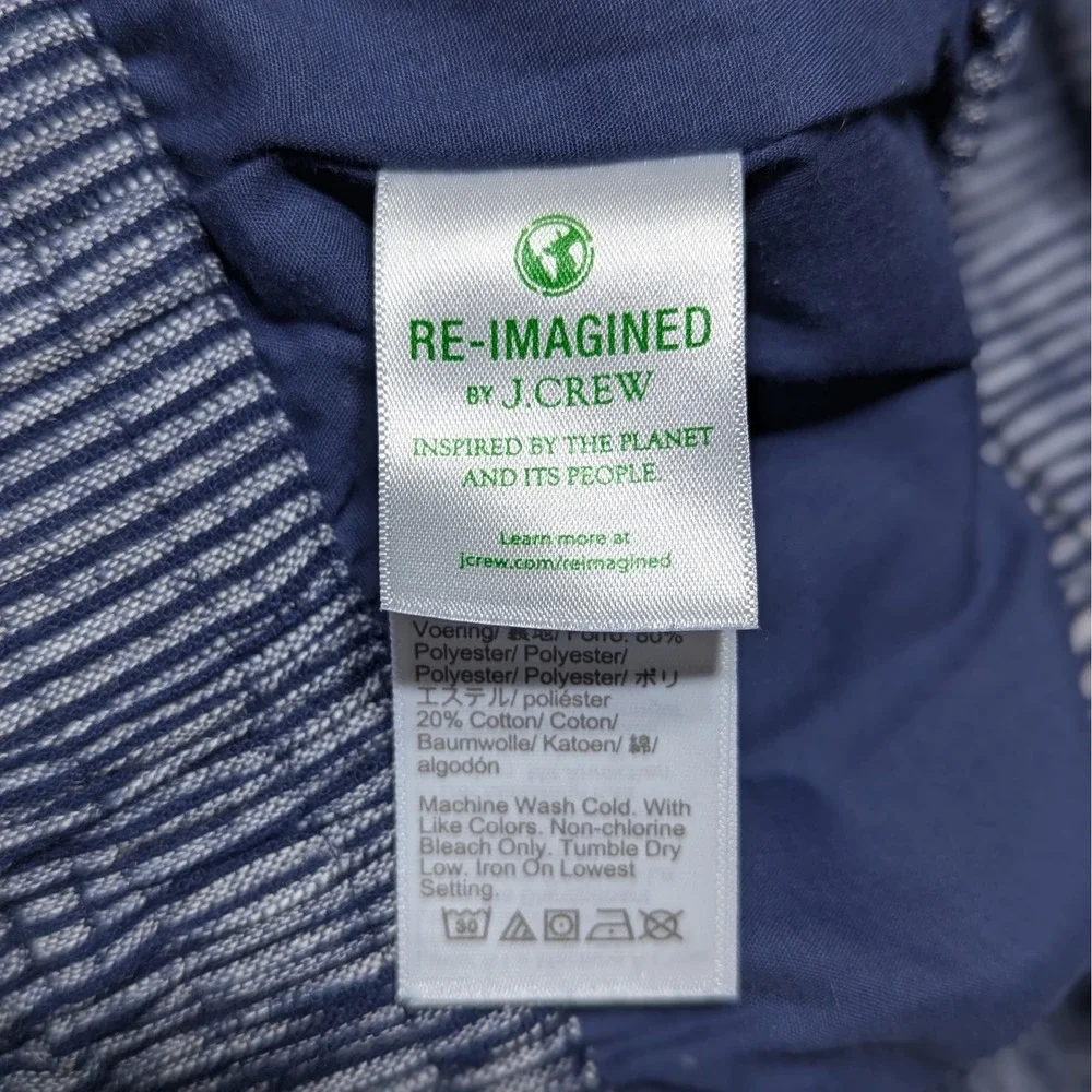 J.Crew Re Imagined Stripe Paperbag Waist Skirt‎ Tie Belt Blue XXS